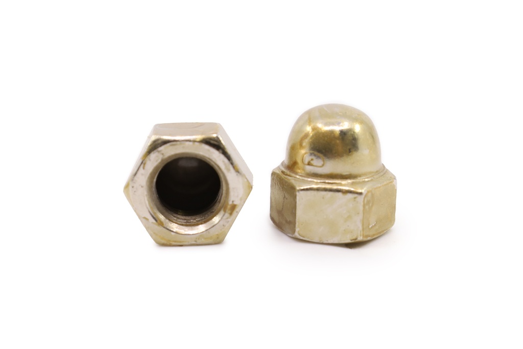 Nut,Acorn,3/8-16,Yel Zn Dich,Low Crown