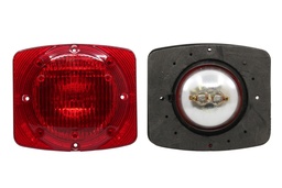 Light Assy Warning Red 7/8 Rect. W/20