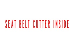Seat Belt Cutter Decal