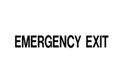 Emergency Exit 2" Black