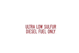 Decal,Ultra Low Sulfur Fuel Only,Red/White