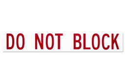 Decal,Do Not Block,Red/White