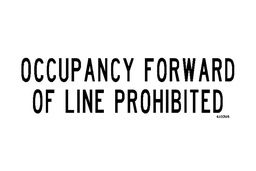 Decal "Occupancy...Prohibited"