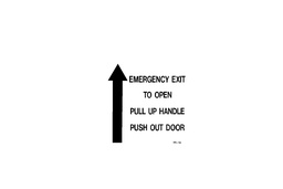 Decal,Emr Exit W/Arrow