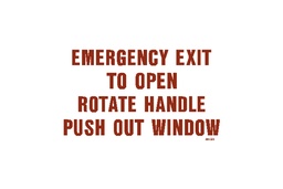 Decal,Emer Exit Wdo