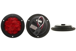 Light 4" Round Red Stop/Tail/Turn,3 Pins