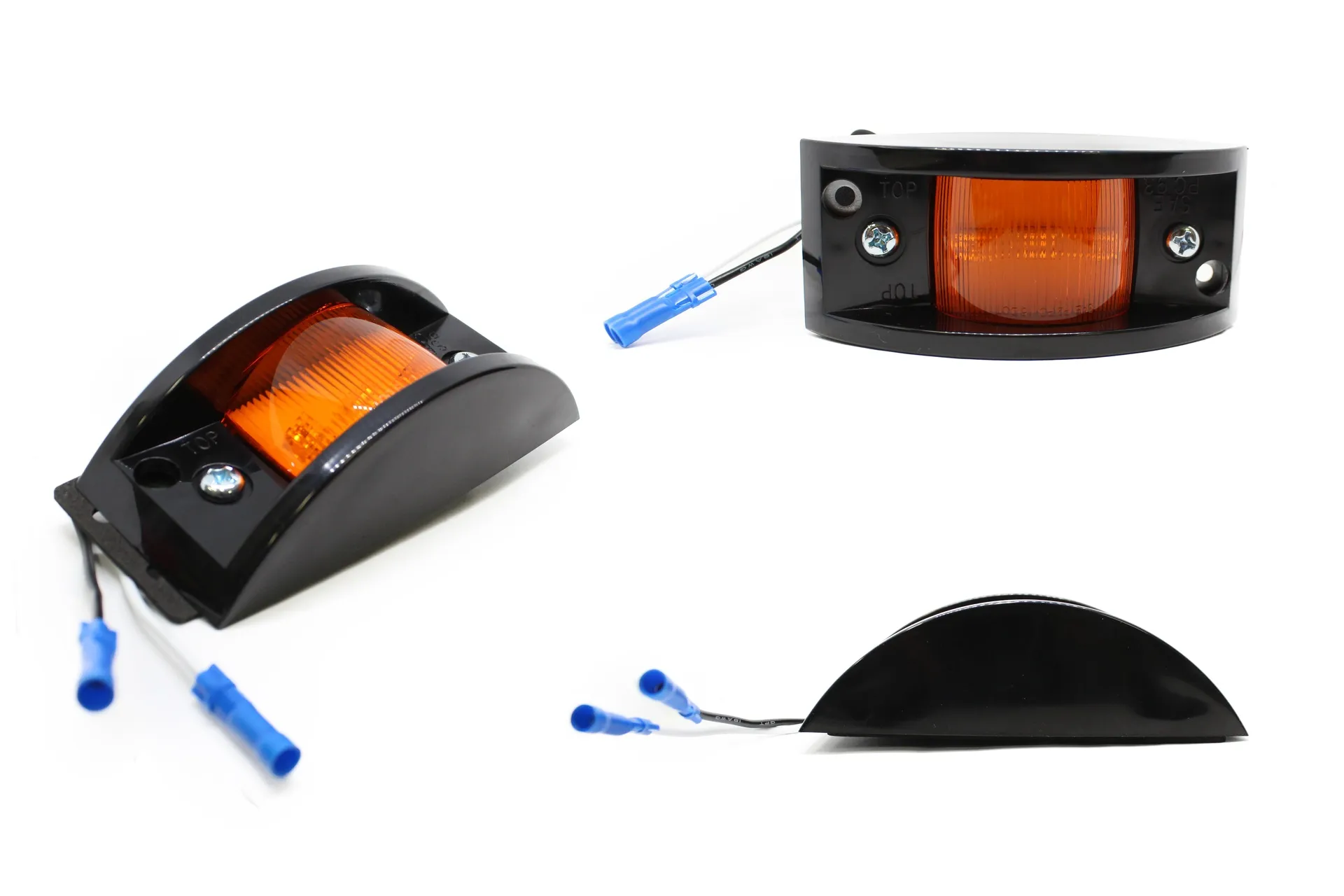 Led Amber Marker Light Black Arm