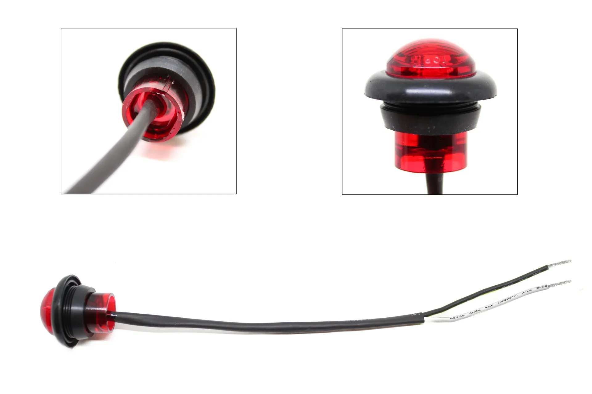 Light, Marker, Red, Led, W/Grommet