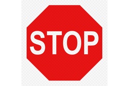 Sticker  "Stop" W/O Hole