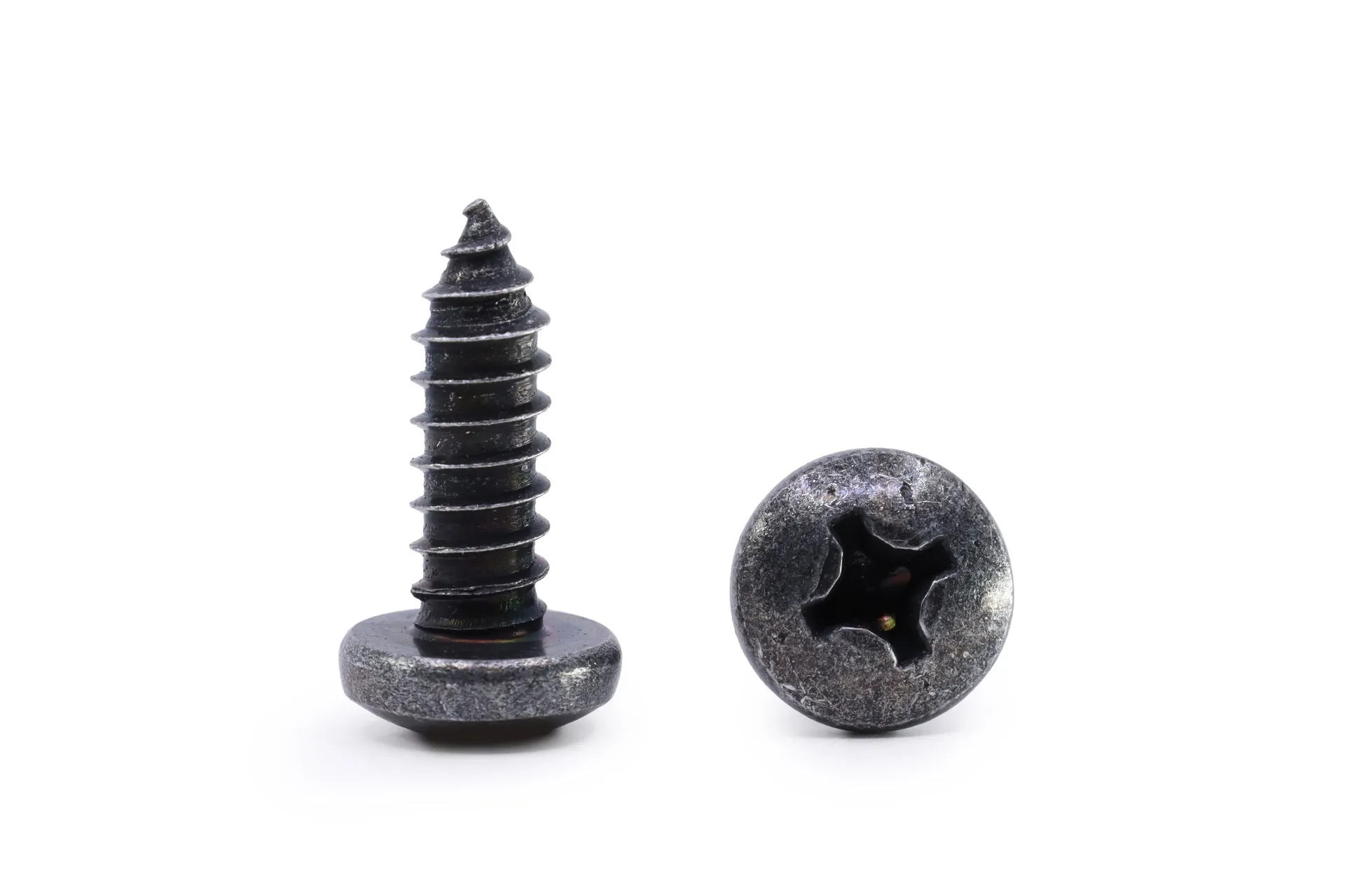 Screw,1/4-14 X 3/4,Ab,Ph1,Pan Hd,Blk Zn