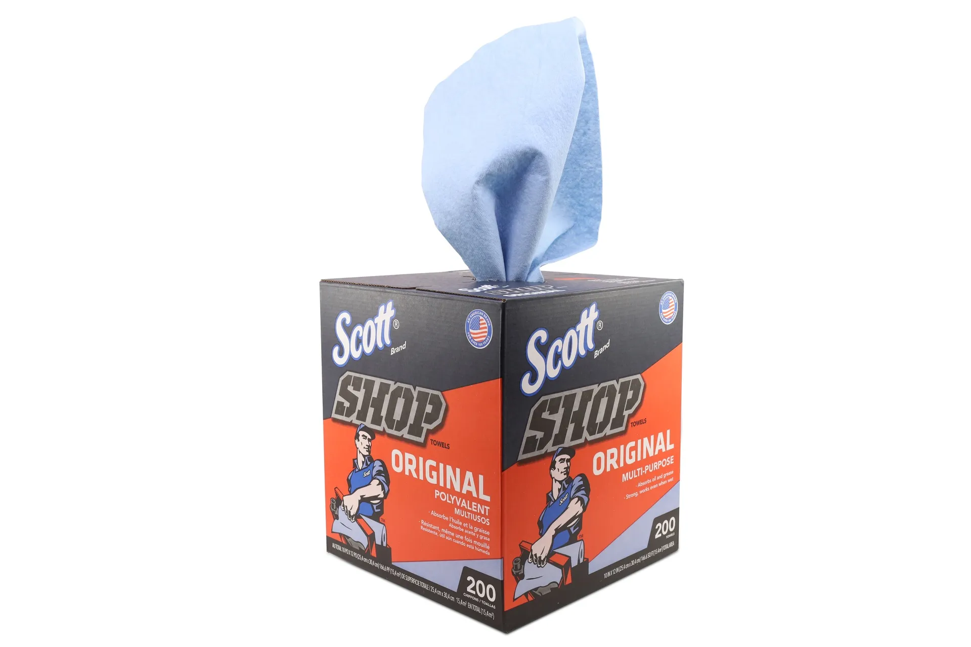 Shop Towel,Blue,200/Box 