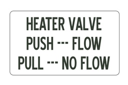 English "Heater Valve" Sticker