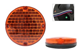 Light 7" Led Amber,Warning,3 Wire Conn.