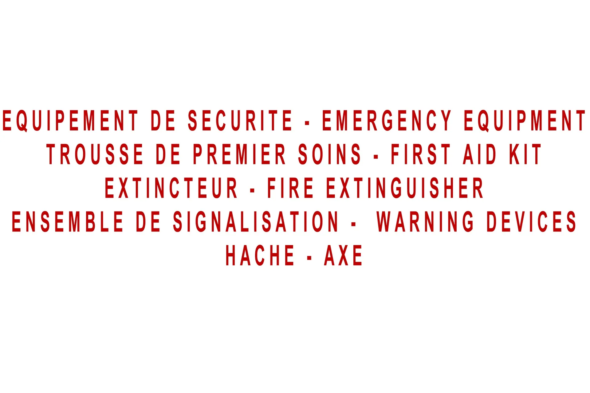 Ensemble De Decalques Bilingues Securite