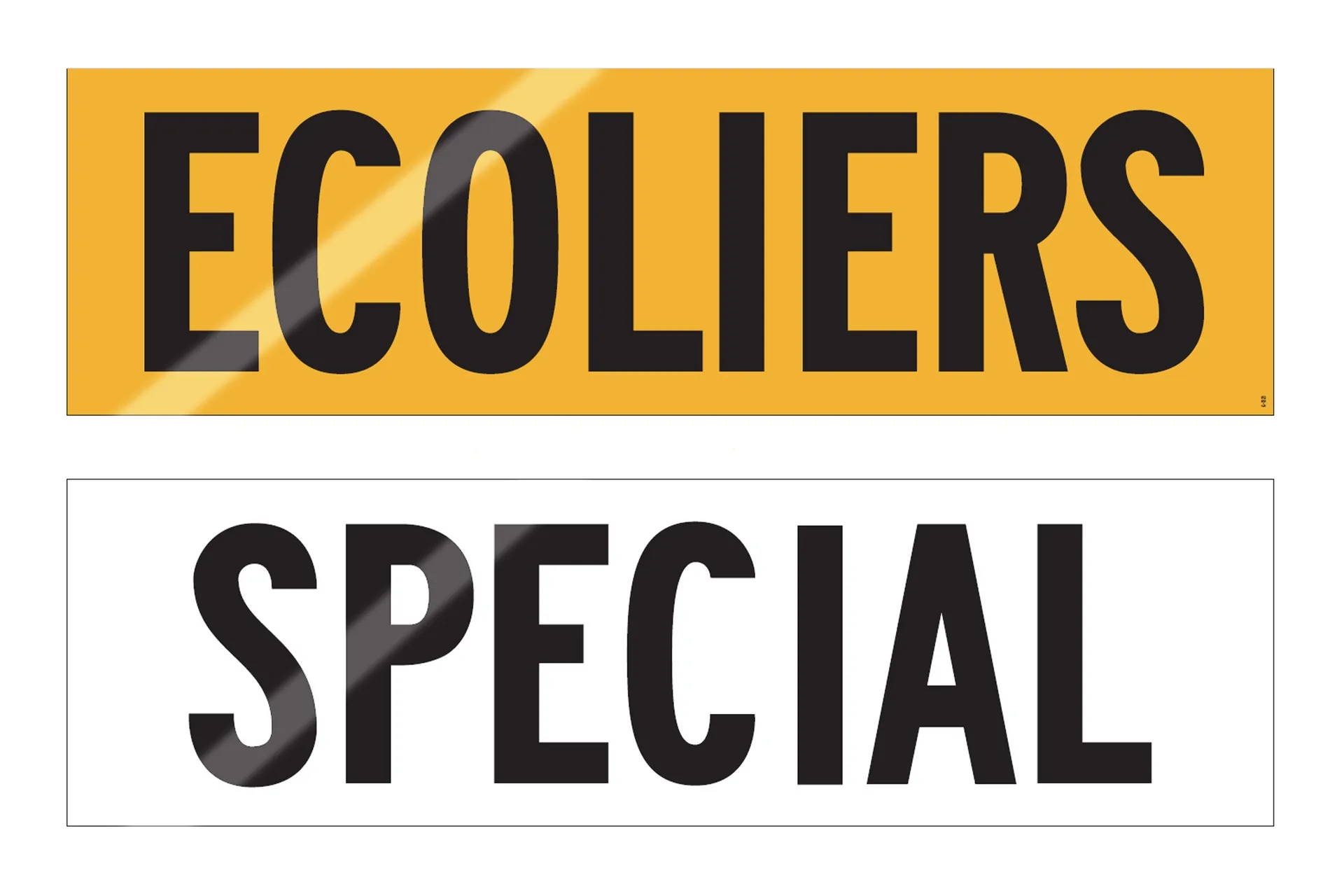 Plexi.Ecoliers/Special,Yellow/White