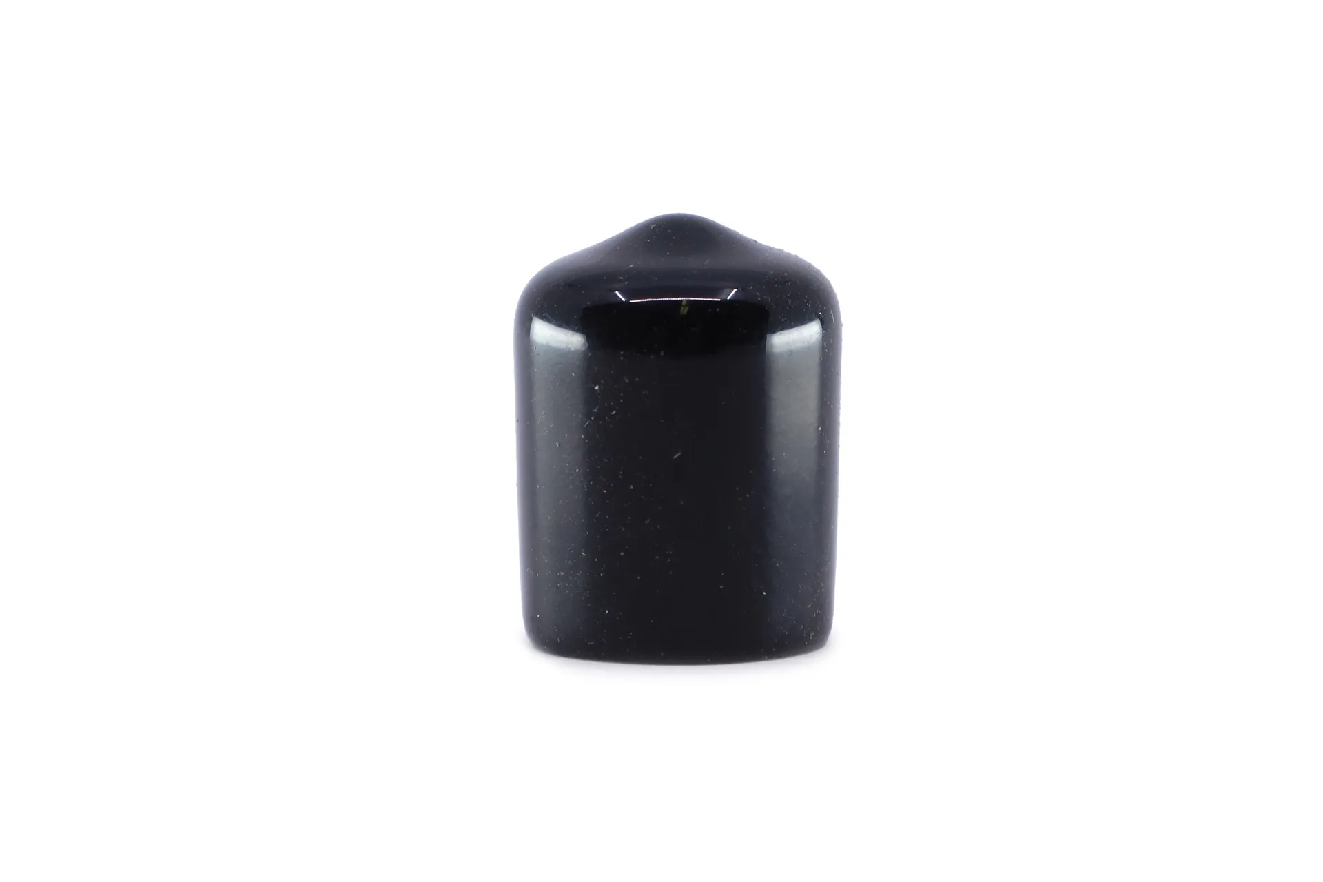 Cap Round Black 375" Id X.500 L X.040Thk