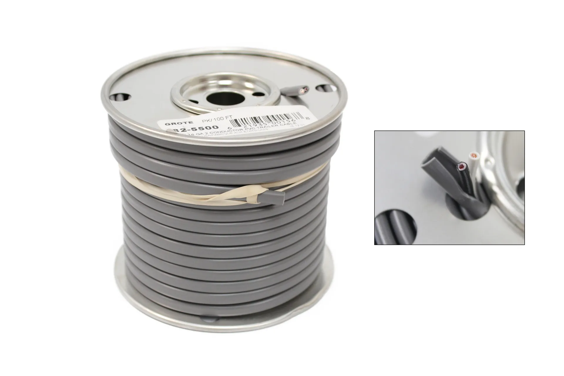 Cable Pour Remorque,2 Cond.,16Ga,Rl 100'