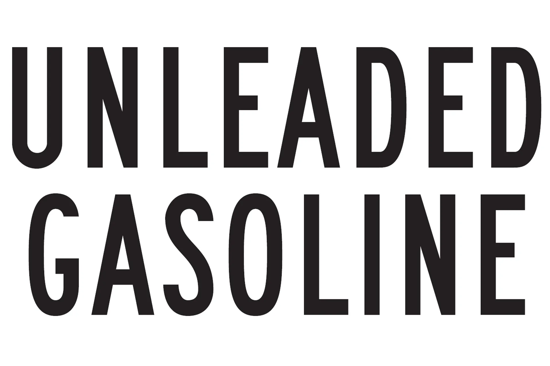 Decalque "Unleaded Gasoline"
