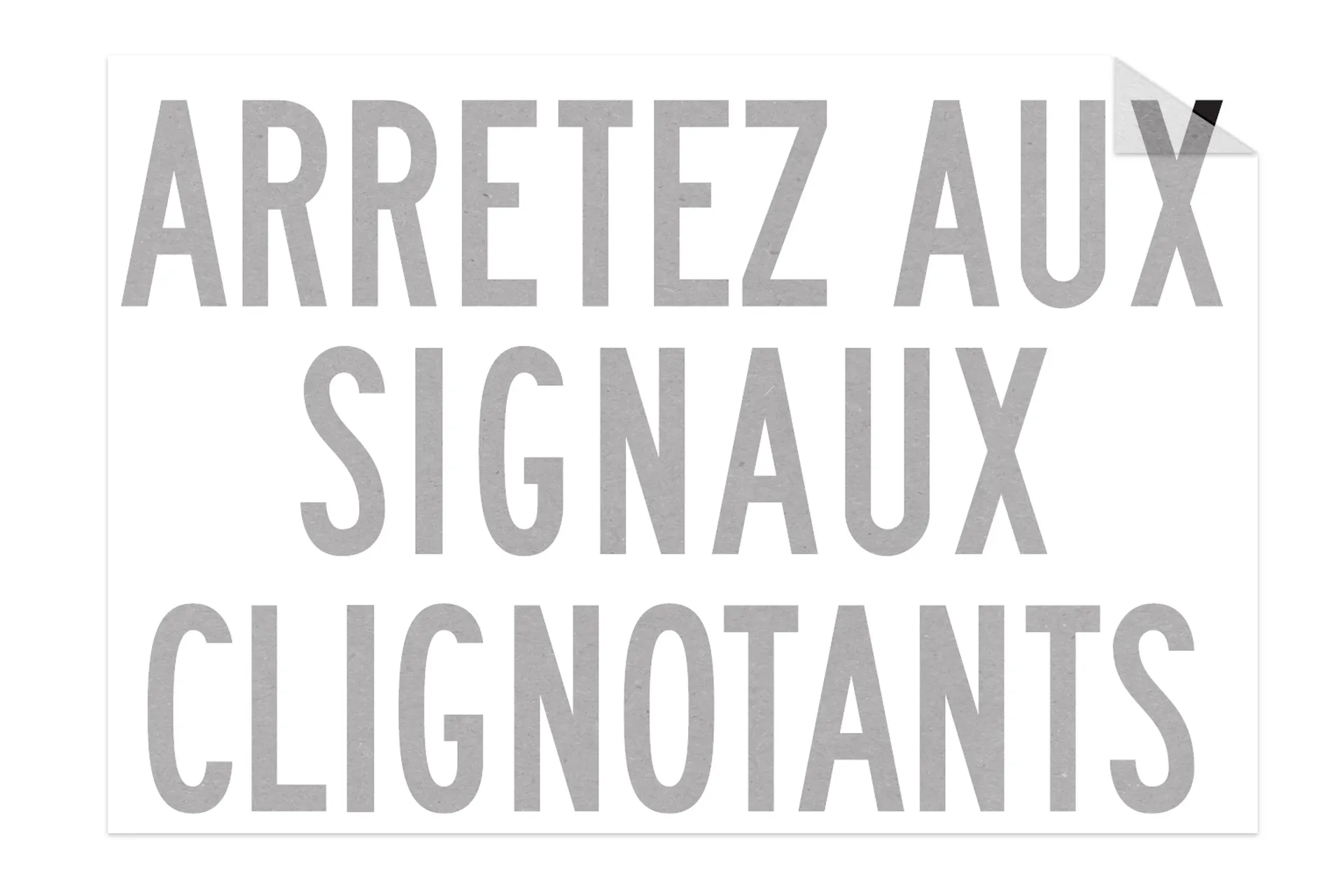 Decal."Arretez Aux Signaux Cli." 4"
