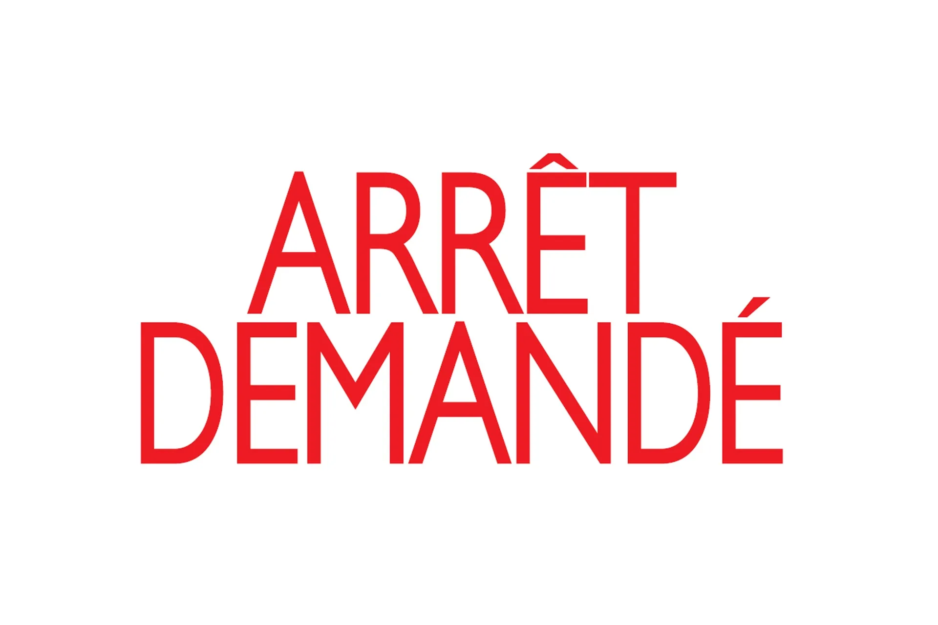 Decalque "Arrêt Demandé" Lettrage Rouge