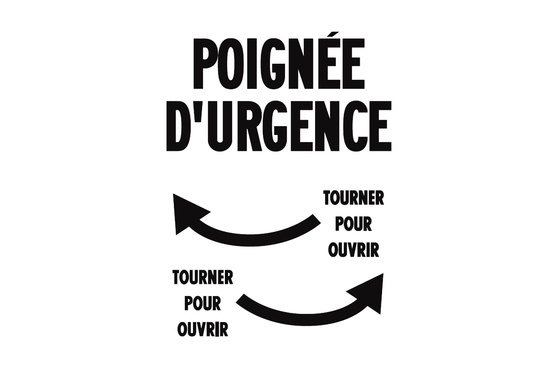 Decal.Poignee Urgence,Tourner D250(Doubl