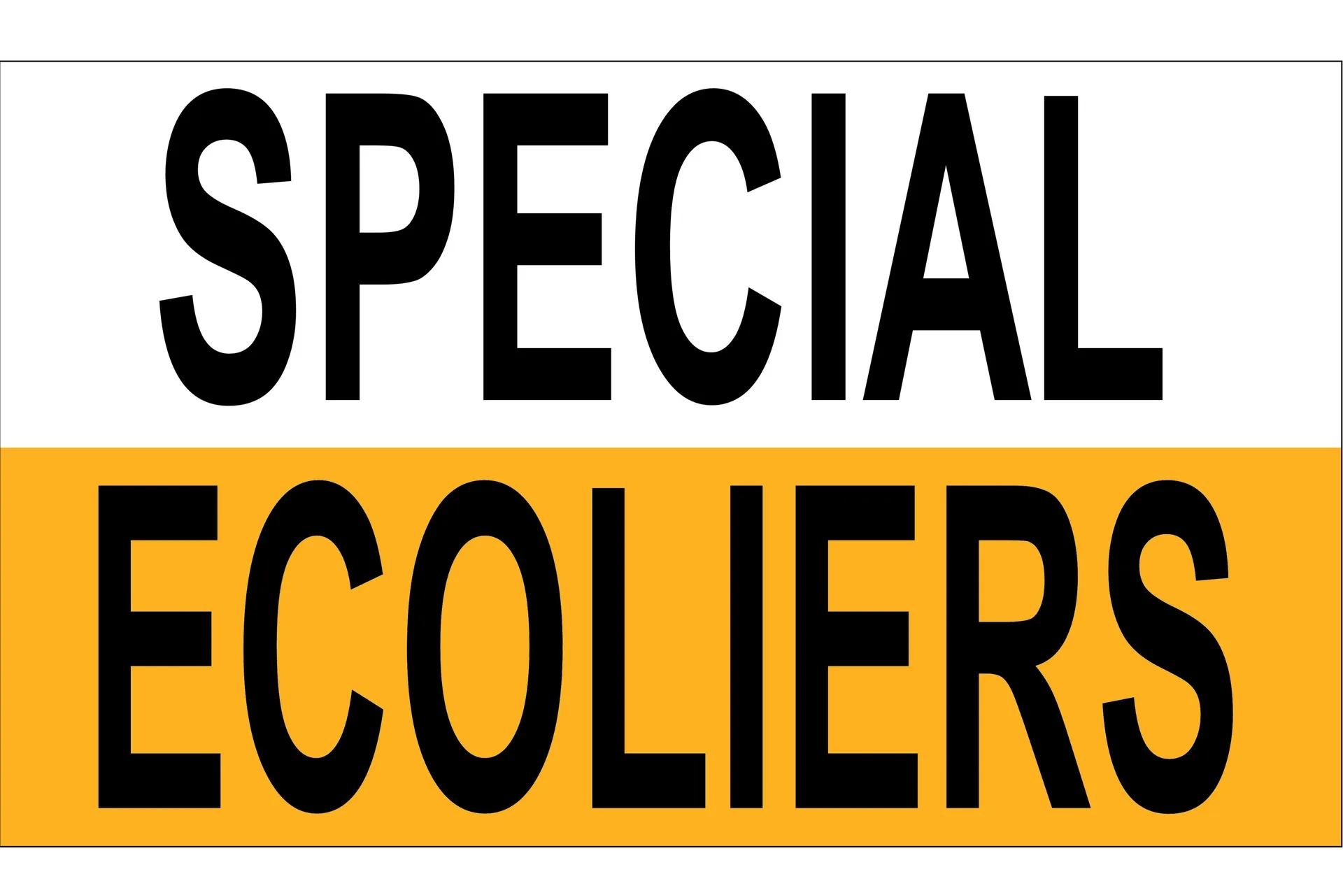 Sign, Ecoliers/Special, 8¨ Ltrs Pvc Foam