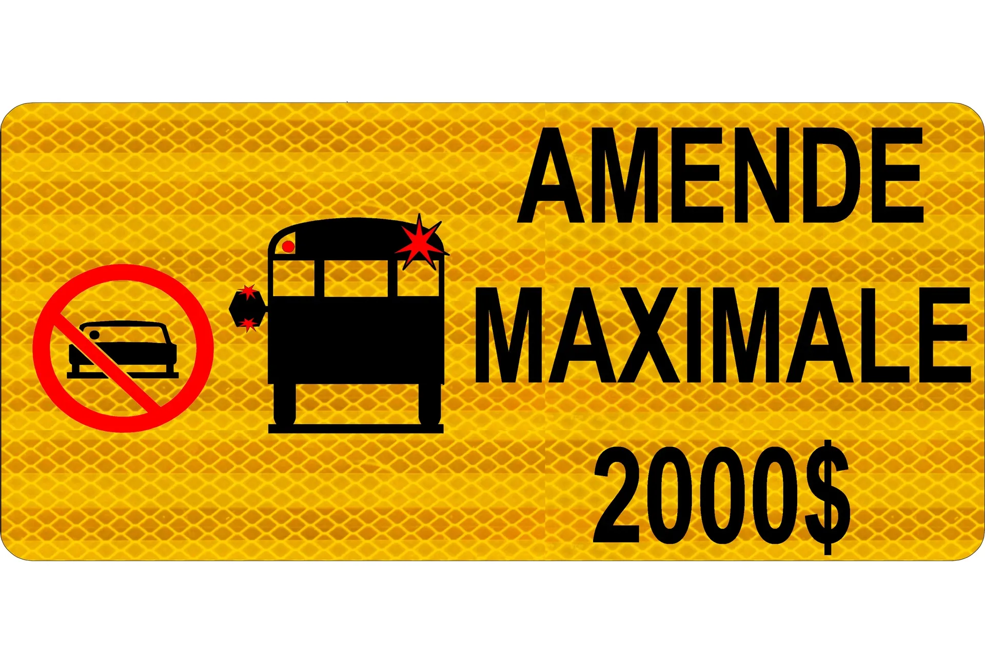 Sticker,"Amende Maximale $2000"W/Illustr