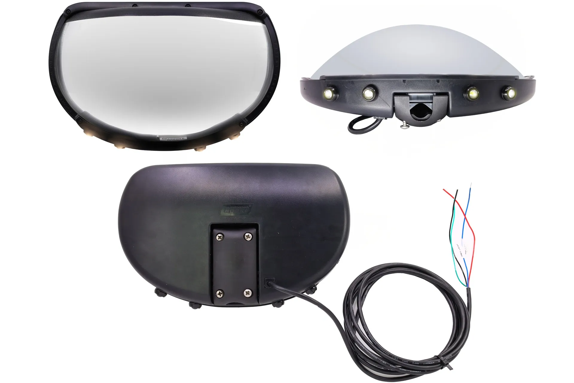 Eyemax Convex Mirror Head Htd With Led