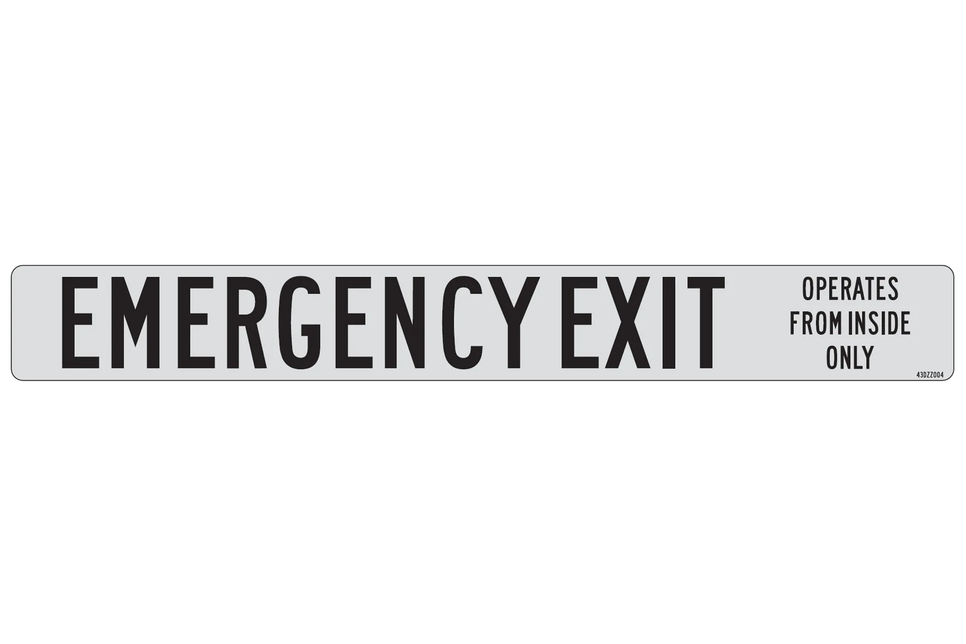 Sticker,Emerg Exit, English Ext.