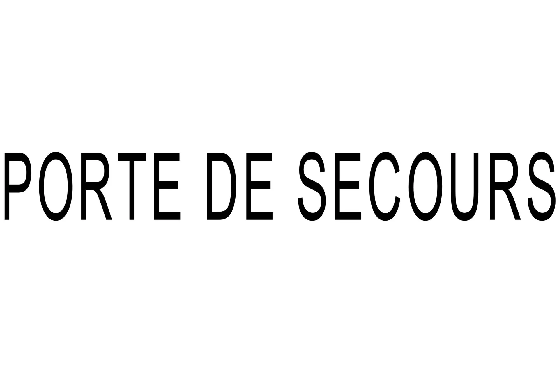 Decal, "Porte De Secours", 2"